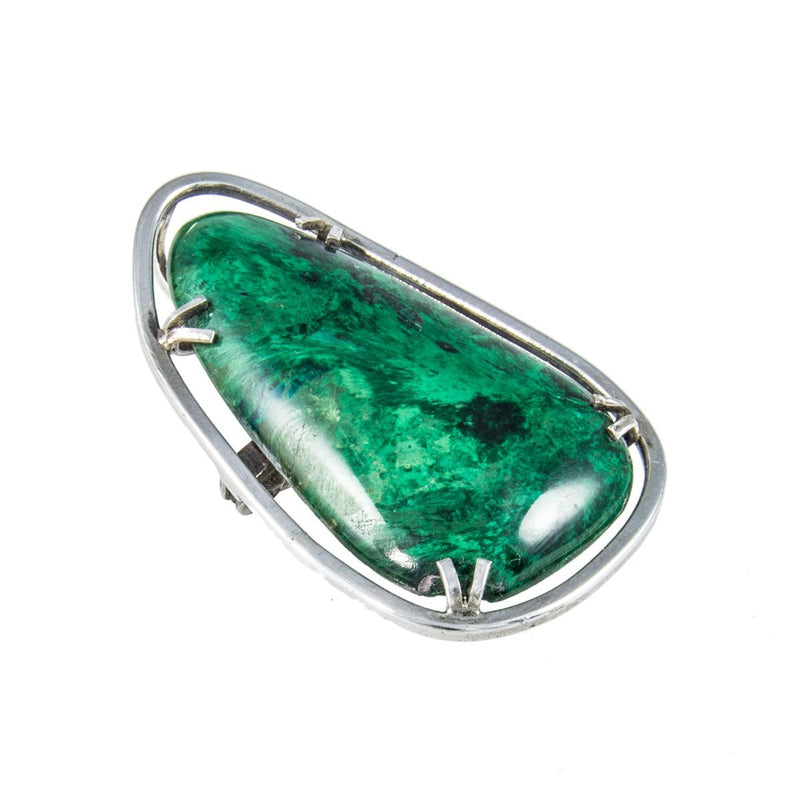 Jewellery Hound Brooches Vintage Modernist Sterling Silver 925 Eilat Stone Brooch/Pendant by Reuven