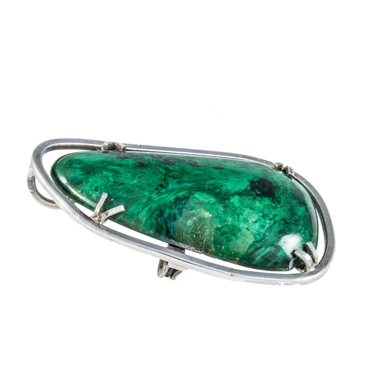 Jewellery Hound Brooches Vintage Modernist Sterling Silver 925 Eilat Stone Brooch/Pendant by Reuven