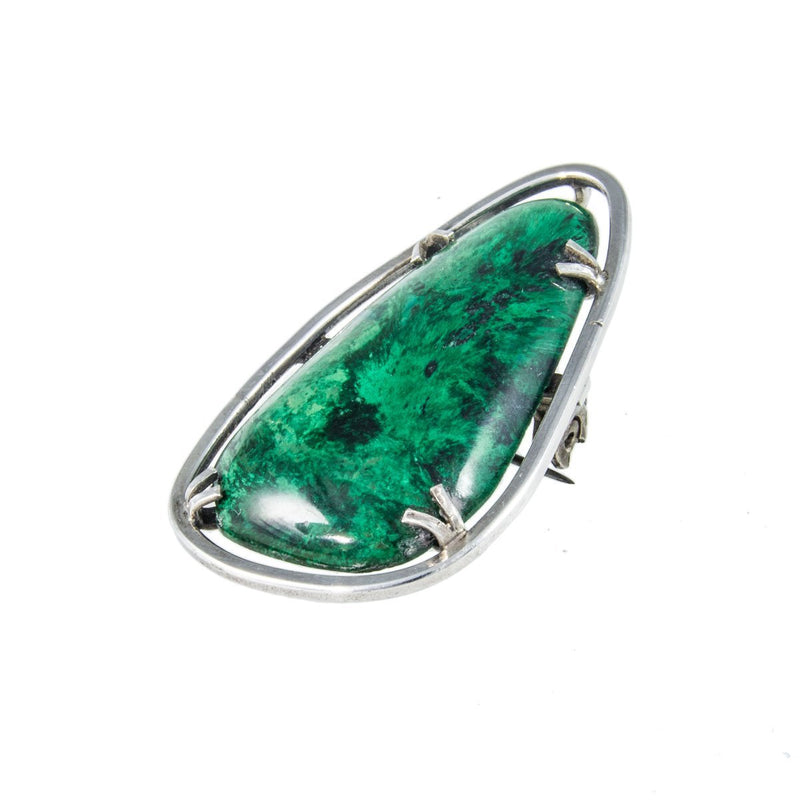 Jewellery Hound Brooches Vintage Modernist Sterling Silver 925 Eilat Stone Brooch/Pendant by Reuven