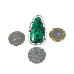 Jewellery Hound Brooches Vintage Modernist Sterling Silver 925 Eilat Stone Brooch/Pendant by Reuven