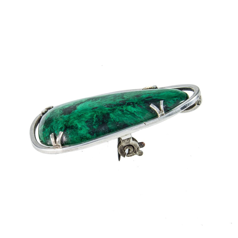 Jewellery Hound Brooches Vintage Modernist Sterling Silver 925 Eilat Stone Brooch/Pendant by Reuven