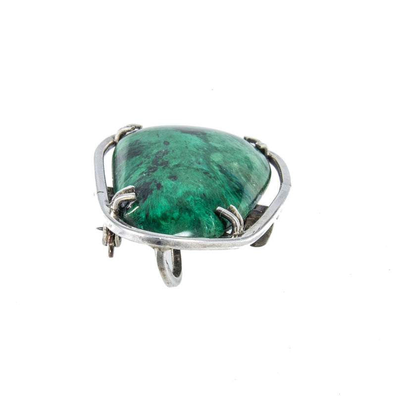 Jewellery Hound Brooches Vintage Modernist Sterling Silver 925 Eilat Stone Brooch/Pendant by Reuven