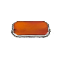 Jewellery Hound Brooches Vintage Silver (935) Flat Carnelian Brooch