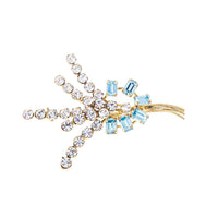 Jewellery Hound Costume Jewellery An 'Art Deco' Style Small Clear and Light Blue Vintage Rhinestone 1950s Brooch