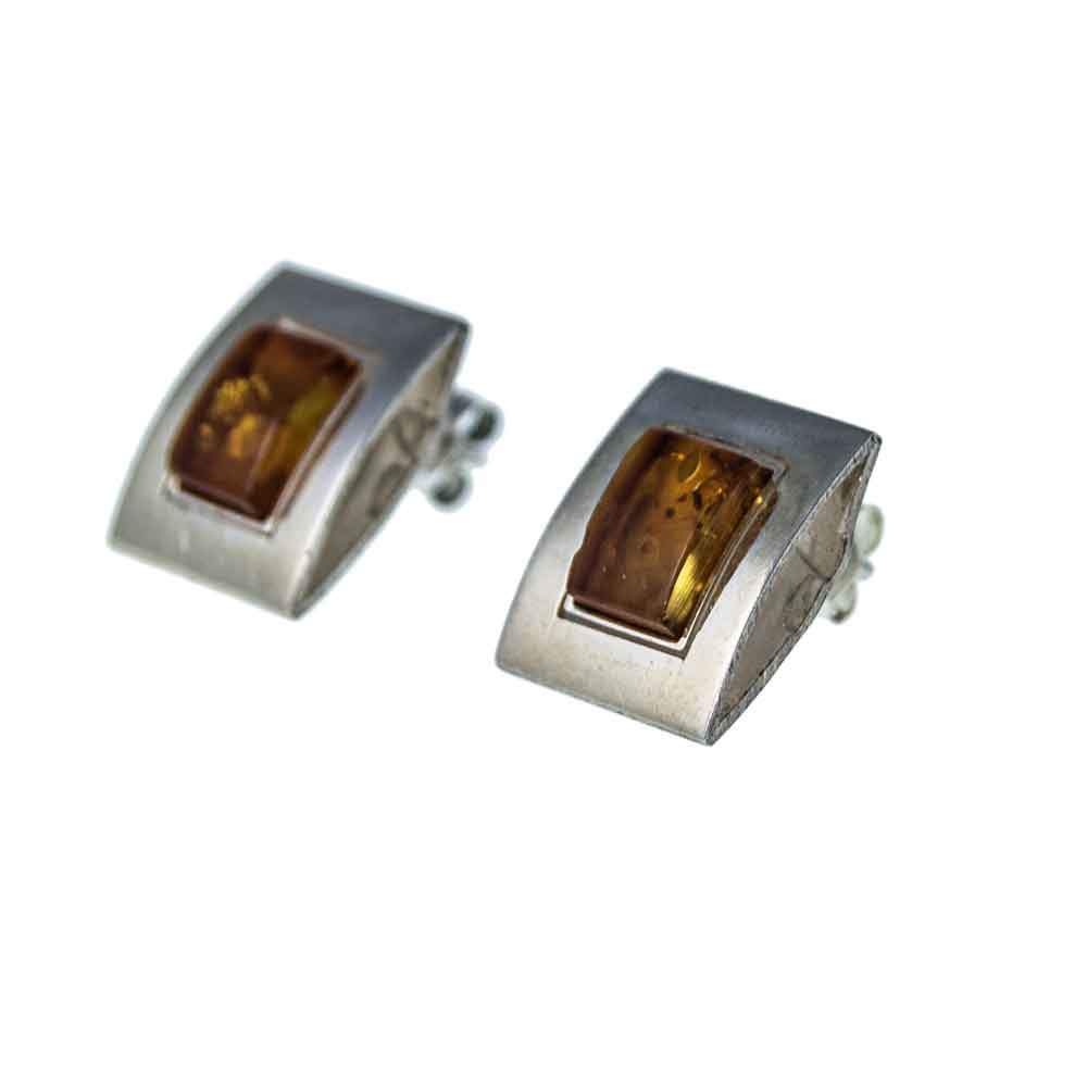 Jewellery Hound Earrings Baltic Amber Silver Earrings