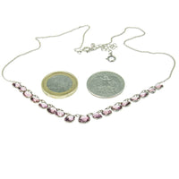 Jewellery Hound Necklaces A Recycled Vintage Costume 'Almandine Garnet' Coloured Paste 'Rivière' style  Necklace