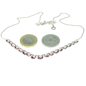 Jewellery Hound Necklaces A Recycled Vintage Costume 'Almandine Garnet' Coloured Paste 'Rivière' style  Necklace