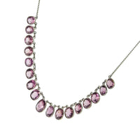 Jewellery Hound Necklaces A Recycled Vintage Costume 'Almandine Garnet' Coloured Paste 'Rivière' style  Necklace