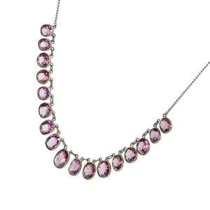 Jewellery Hound Necklaces A Recycled Vintage Costume 'Almandine Garnet' Coloured Paste 'Rivière' style  Necklace