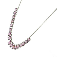 Jewellery Hound Necklaces A Recycled Vintage Costume 'Almandine Garnet' Coloured Paste 'Rivière' style  Necklace