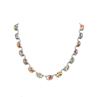 Jewellery Hound Necklaces A Vintage Sterling Silver Cabochon Moss Agate Linked Necklace