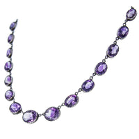 Jewellery Hound Necklaces Antique Silver Amethyst Rivière Necklace