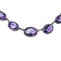 Jewellery Hound Necklaces Antique Silver Amethyst Rivière Necklace