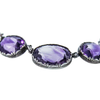 Jewellery Hound Necklaces Antique Silver Amethyst Rivière Necklace