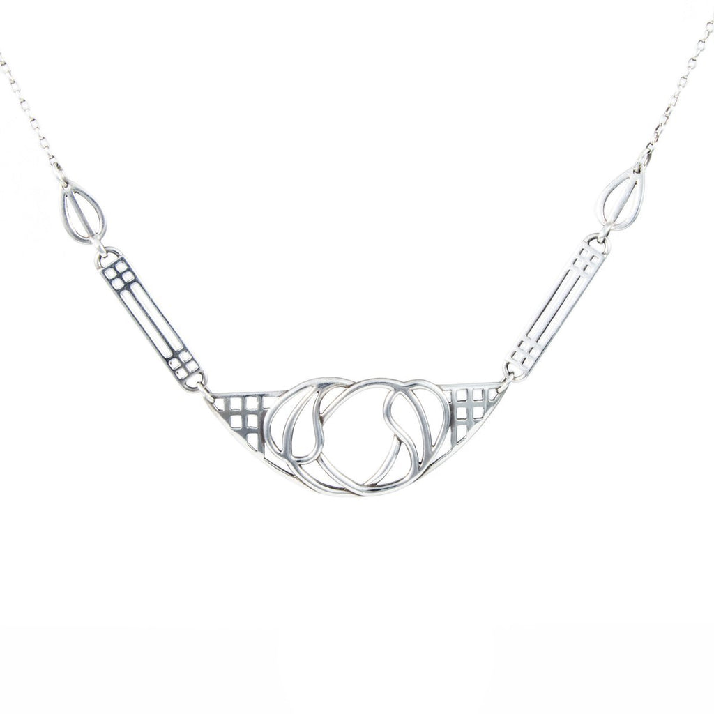 Jewellery Hound Necklaces Sterling Silver Rennie Mackintosh Inspired Necklace