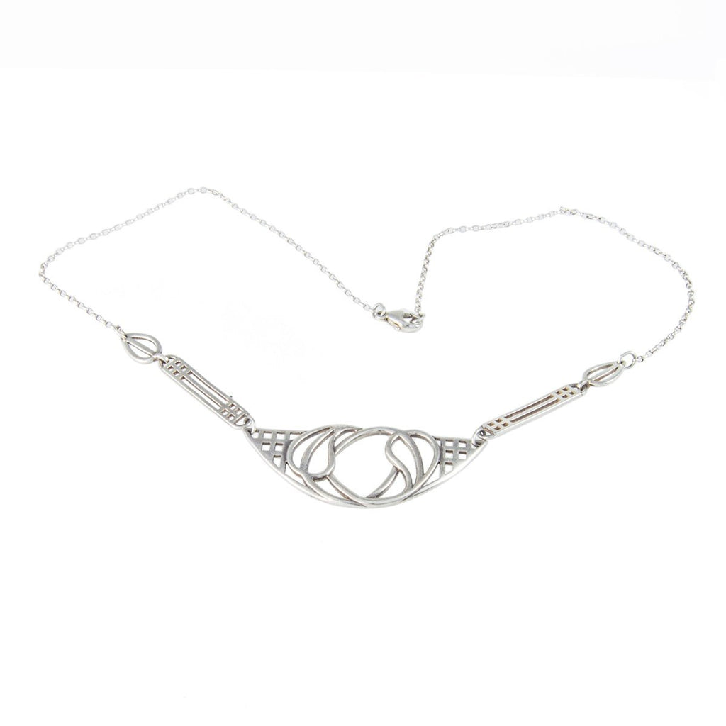 Jewellery Hound Necklaces Sterling Silver Rennie Mackintosh Inspired Necklace
