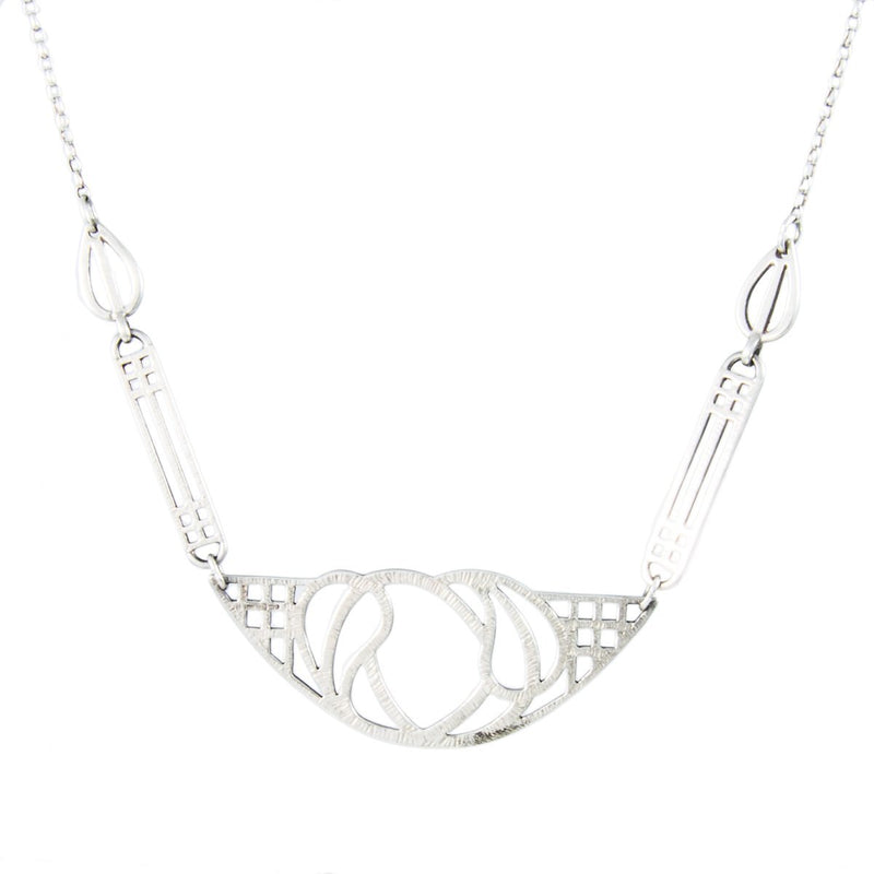 Jewellery Hound Necklaces Sterling Silver Rennie Mackintosh Inspired Necklace