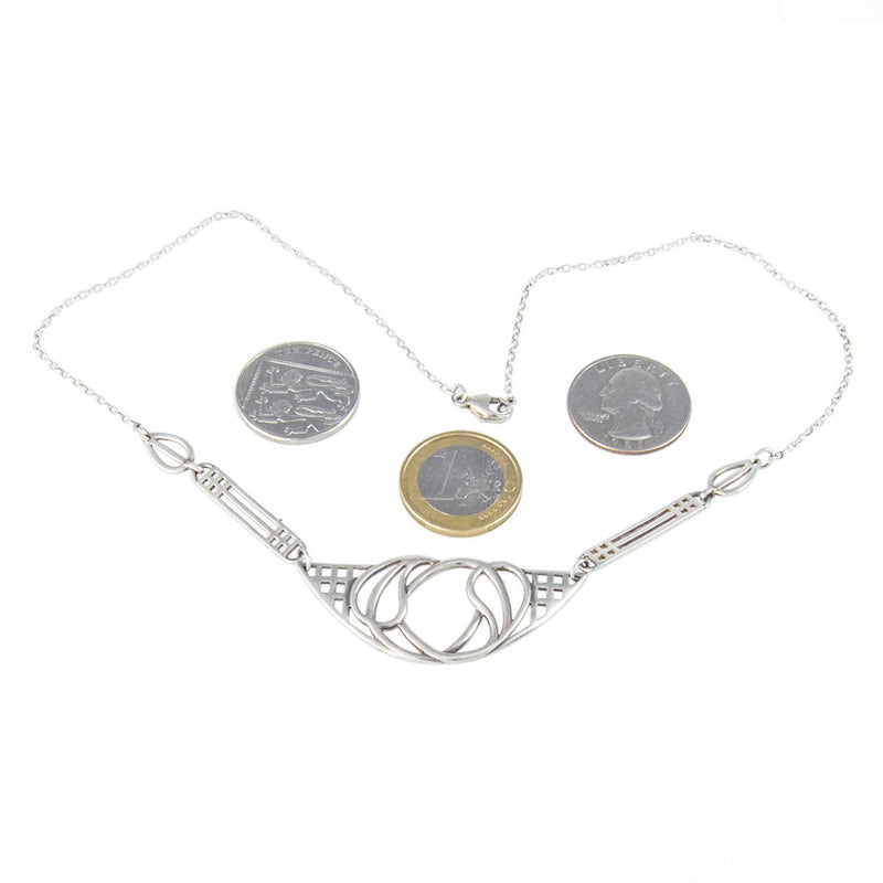 Jewellery Hound Necklaces Sterling Silver Rennie Mackintosh Inspired Necklace
