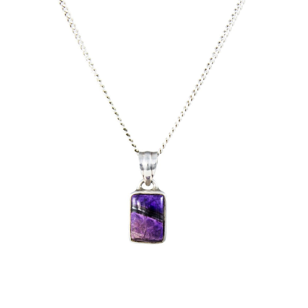 Jewellery Hound Pendants A Sterling Silver Sugilite Pendant and a 20" Silver Chain