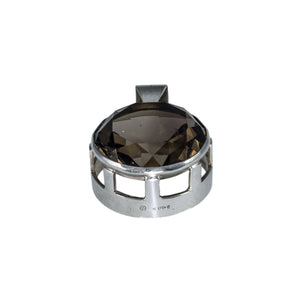 Jewellery Hound Pendants Modernist Silver Smokey Quartz Pendant by Designer Kultaseppä Salovaara