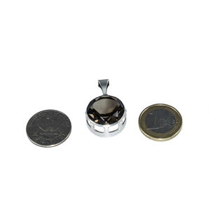 Jewellery Hound Pendants Modernist Silver Smokey Quartz Pendant by Designer Kultaseppä Salovaara