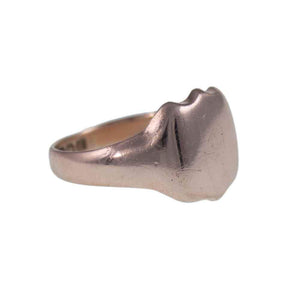 Antique Rose Gold Signet Ring - Shield