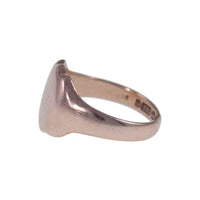 Antique Rose Gold Signet Ring - Side View
