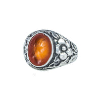 Jewellery Hound Ring Carnelian Intaglio Antique Silver Signet Ring