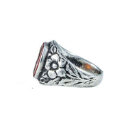 Jewellery Hound Ring Carnelian Intaglio Antique Silver Signet Ring