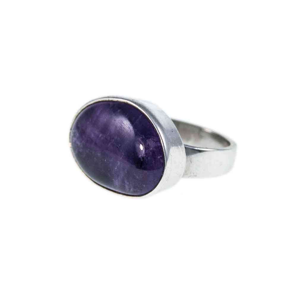 Jewellery Hound Ring Modernist Silver Amethyst Ring by Danish Designer Arne Johansen