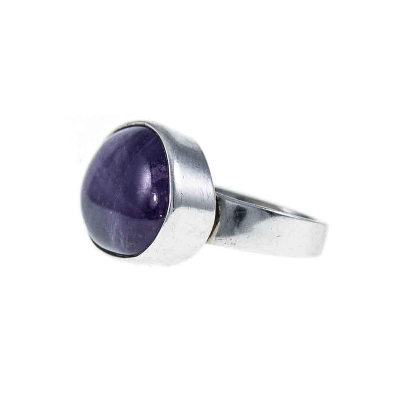 Jewellery Hound Ring Modernist Silver Amethyst Ring by Danish Designer Arne Johansen